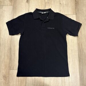 Porsche Design Drivers Selection Black Polo Shirt Mens Sz M Medium Official